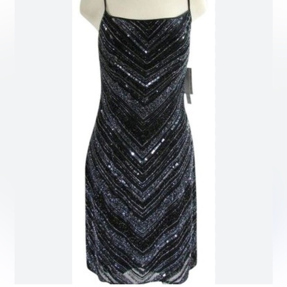Scala Dresses & Skirts - Scala Black silk Sequin Mini Dress going out dress, bachelorette party dress